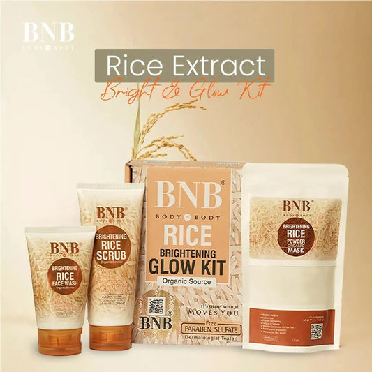 BNB Rice Extract Bright & Glow Kit.